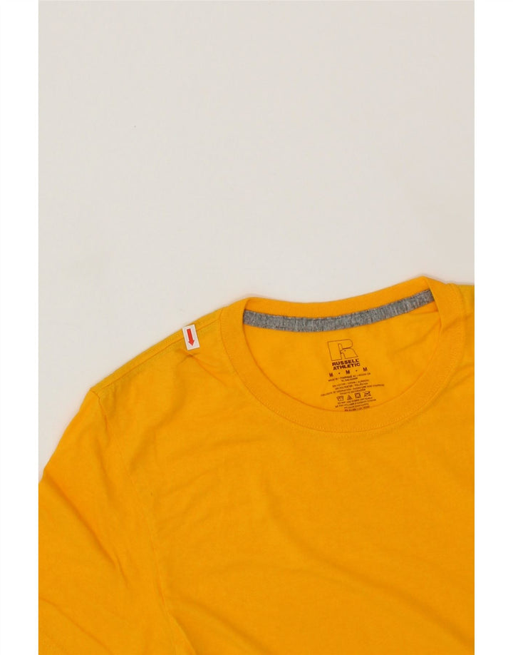 RUSSELL ATHLETIC Boys T-Shirt Top 15-16 Years Medium Yellow Vintage Russell Athletic and Second-Hand Russell Athletic from Messina Hembry 