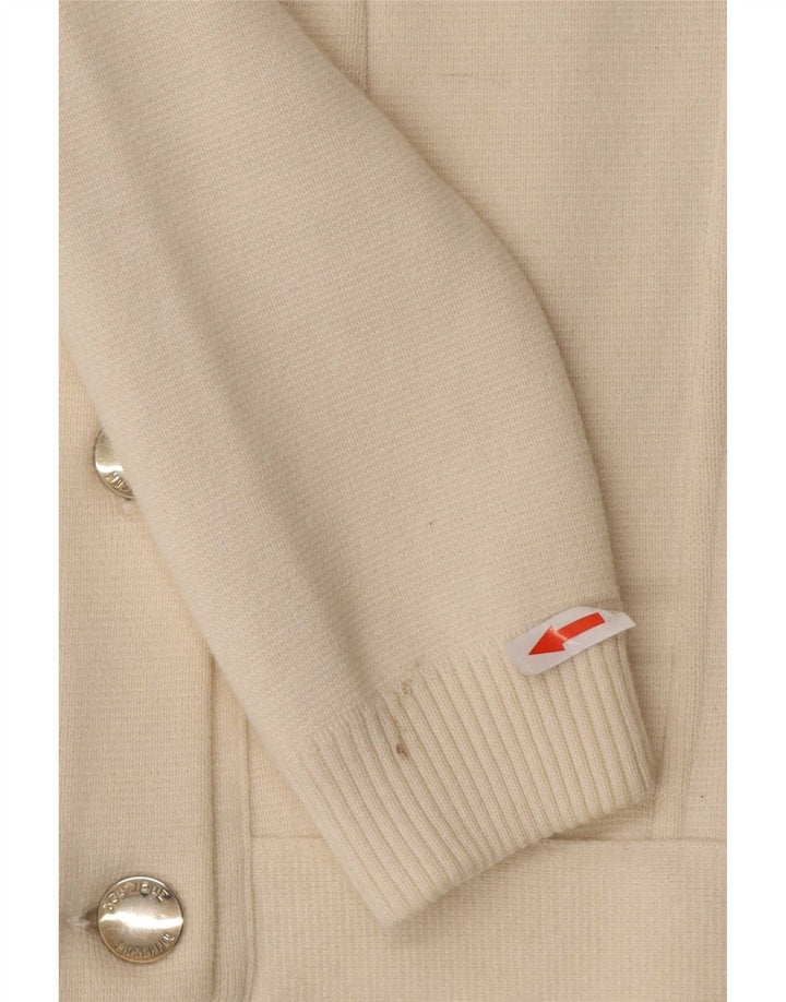 Moschino ženski kardigan pulover UK 8 Small Off White Wool