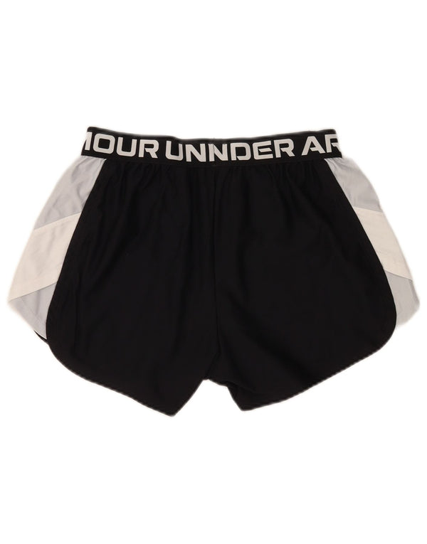 Under Armour Womens Graphic Sport Shorts UK 12 Medium Black Colourblock