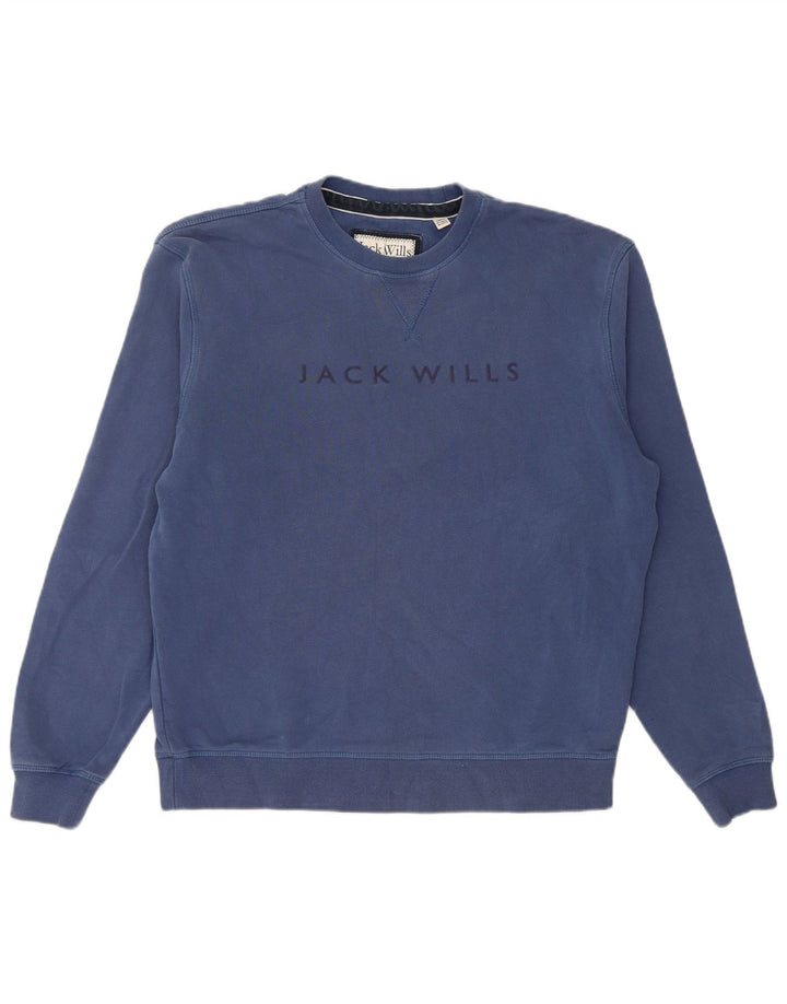 Jack Wills Muška trenirka s grafičkim motivima Srednje plavi pamuk