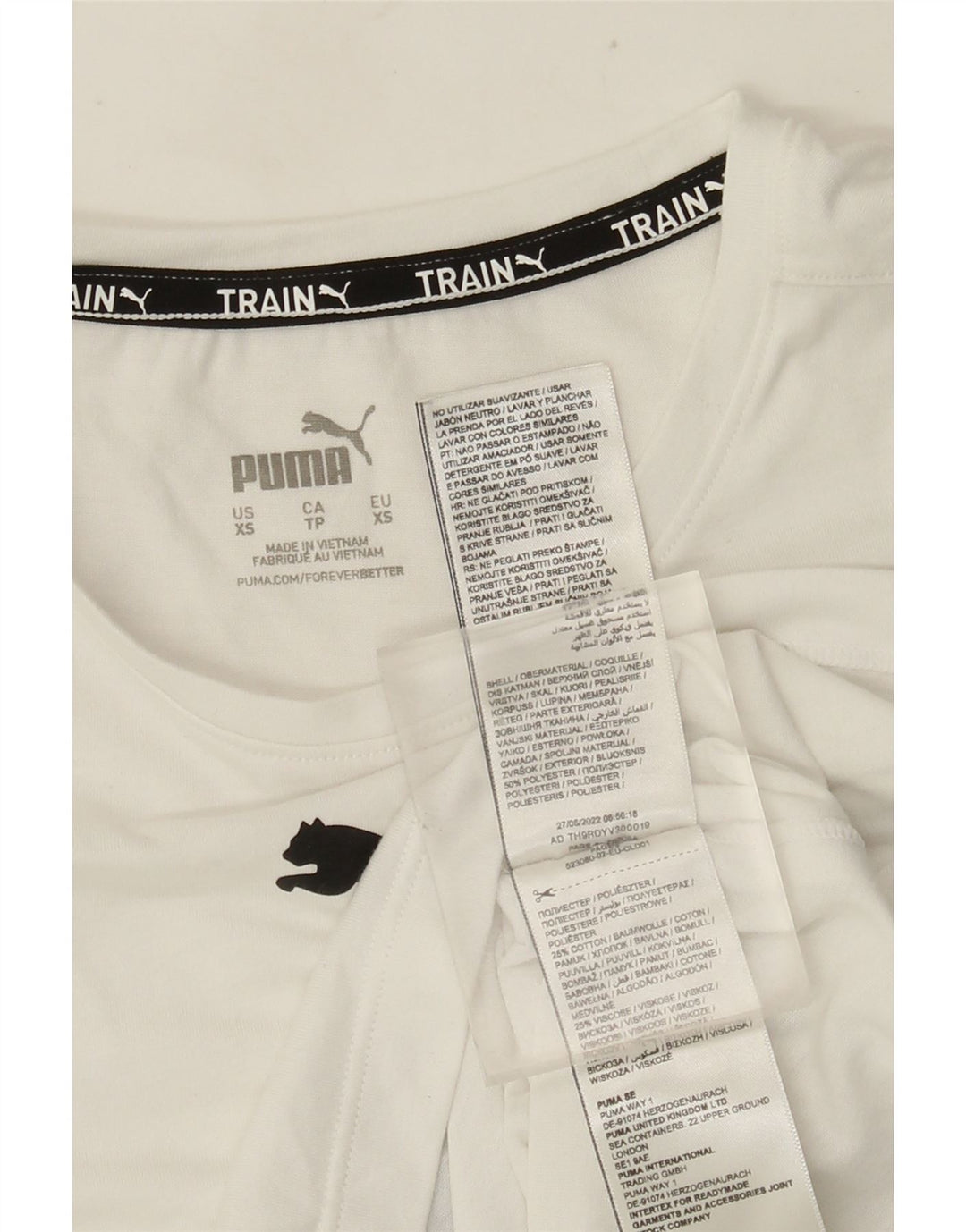 Puma ženski kratki grafički prsluk UK 6 XS bijeli poliester