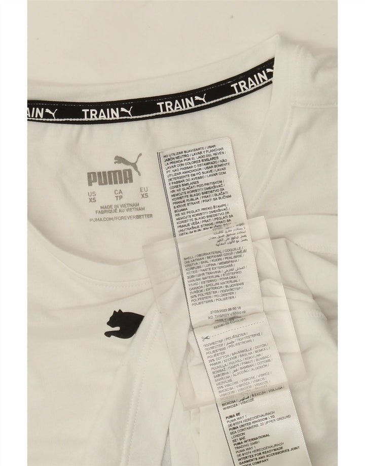 Puma ženski kratki grafički prsluk UK 6 XS bijeli poliester