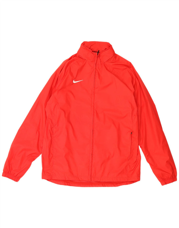 Nike Muška kišna jakna s kapuljačom UK 40 Large Red Nylon