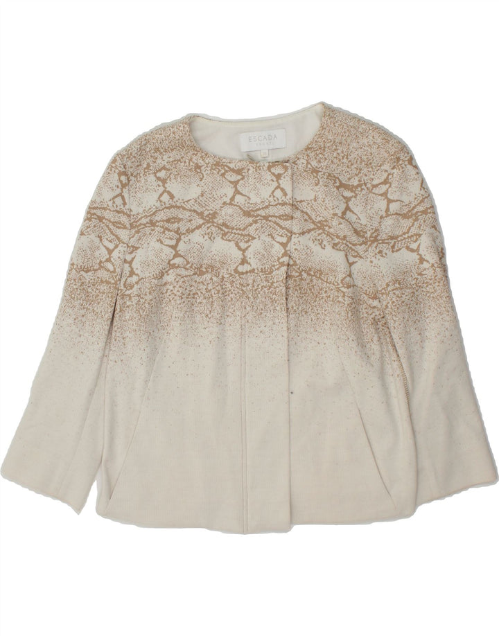 ESCADA Womens Blazer Jacket IT 38 XS Off White Flecked Cotton Vintage Escada and Second-Hand Escada from Messina Hembry 