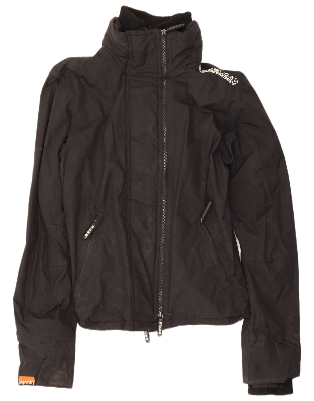 Superdry Muška kišna jakna UK 36 Mala crna najlonska