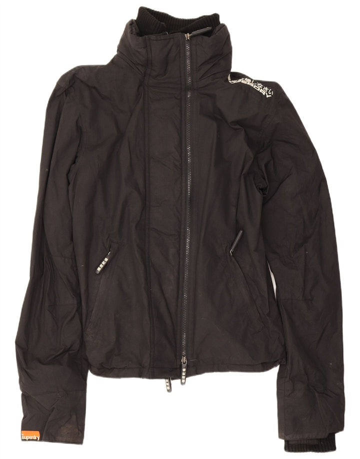 Superdry Muška kišna jakna UK 36 Mala crna najlonska