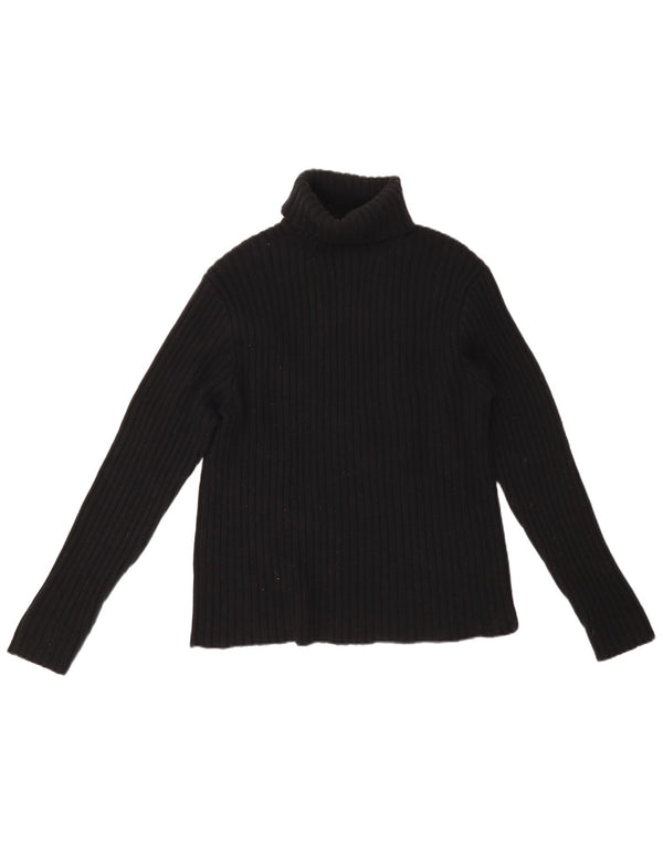 POLO RALPH LAUREN Ženski pulover s rol izrezom UK 16 Velika crna vunena