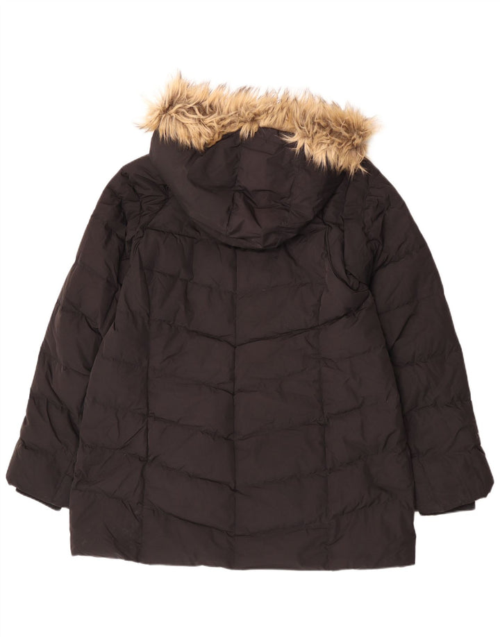 Mountain Warehouse ženski podstavljeni kaput s kapuljačom UK 18 XL crni poliester