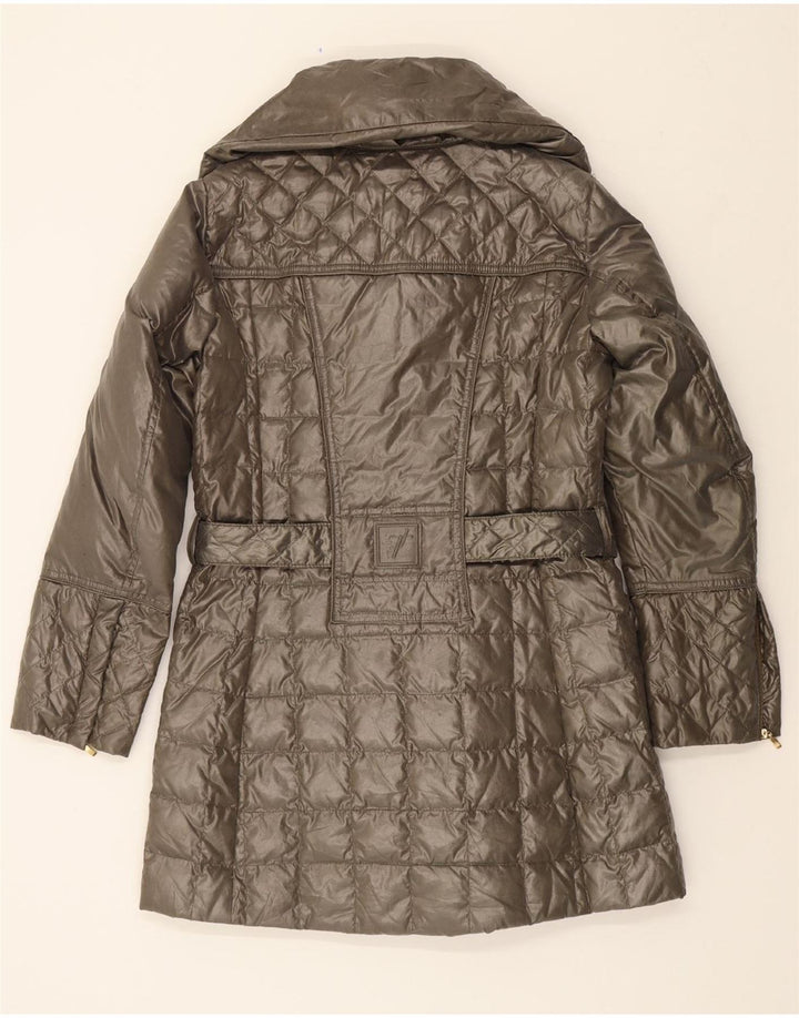 TRUSSARDI JEANS Womens Padded Coat IT 44 Medium Brown Vintage Trussardi Jeans and Second-Hand Trussardi Jeans from Messina Hembry 