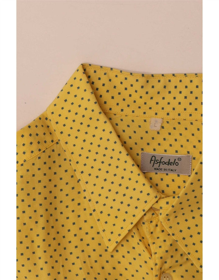 Vintage muška košulja kratkih rukava od viskoze s velikim žutim točkama