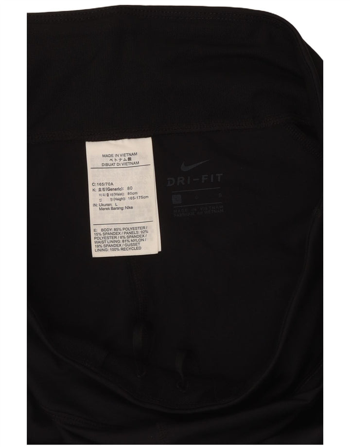 NIKE Ženske Dri Fit Leggings UK 16 Veliki crni poliester