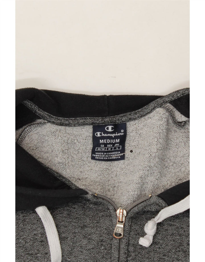 CHAMPION Mens Zip Hoodie Sweater Medium Grey Cotton Vintage Champion and Second-Hand Champion from Messina Hembry 