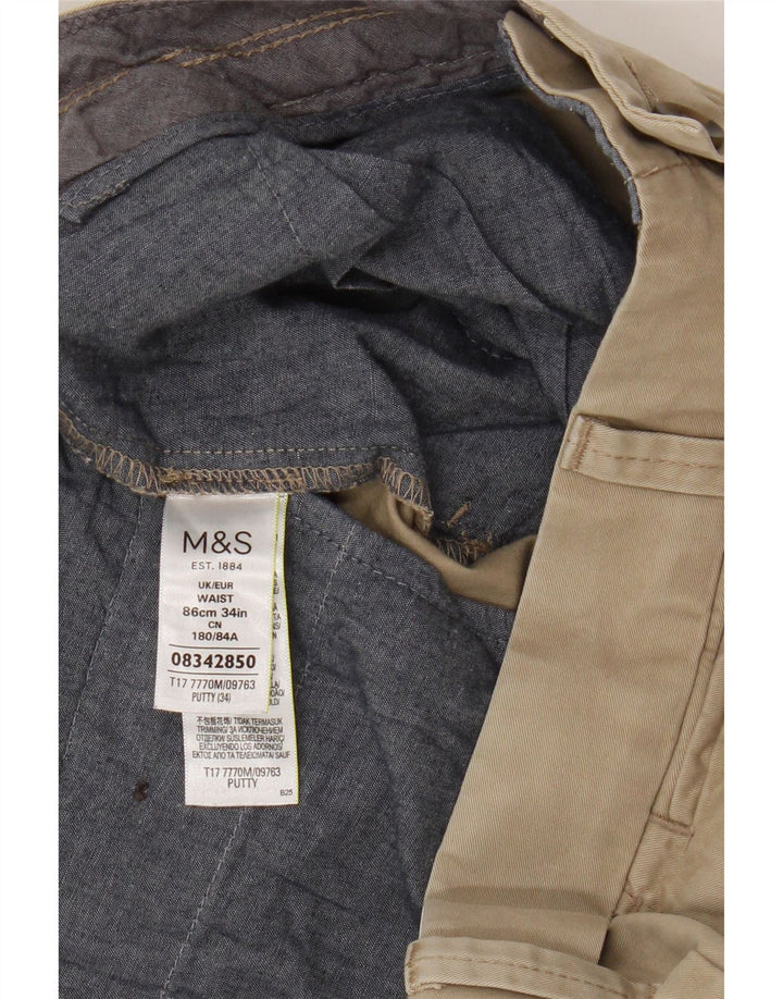 Marks & Spencer muške chino kratke hlače W34 veliki bež pamuk