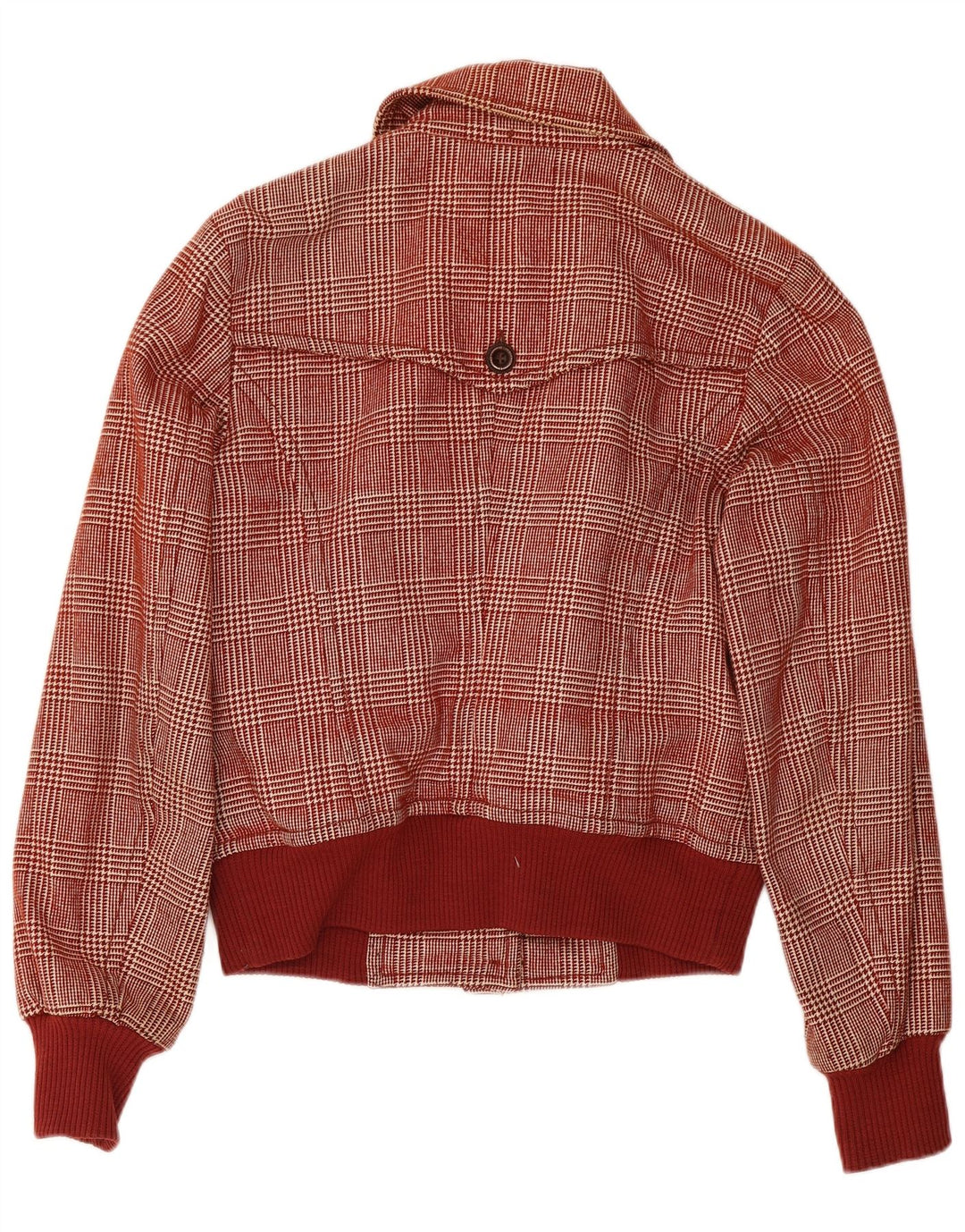Ženska bomber jakna Sisley UK 6 XS bordo vunena hrskava zuba