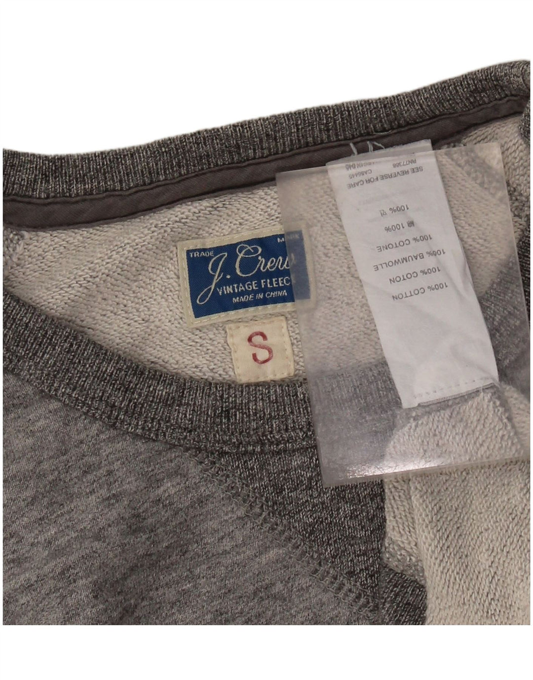 J. CREW Ženska prekomjerna majica s kratkim rukavima UK 10 Mali sivi pamuk