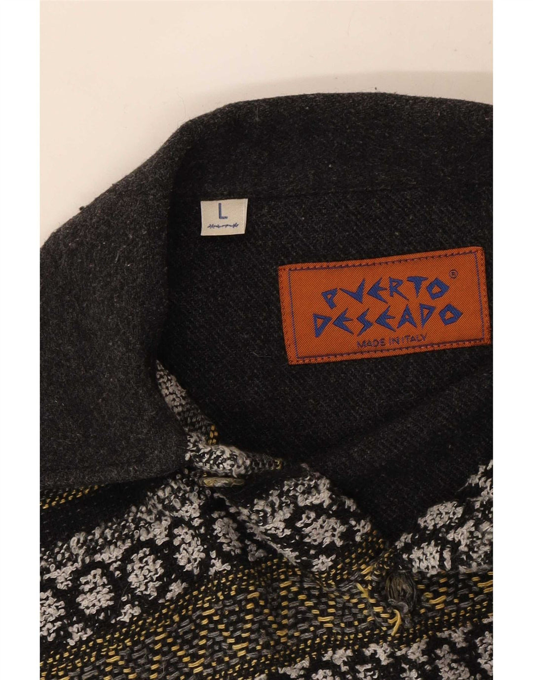 Vintage muška flanelska košulja velike sive geometrije