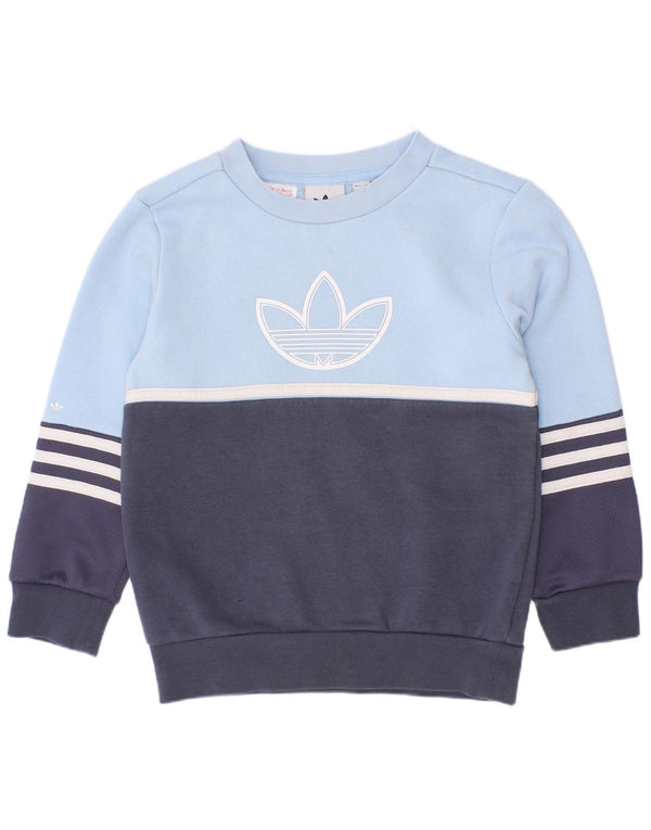 Adidas majica s grafičkim motivima za dječake 5-6 godina, plavi pamuk