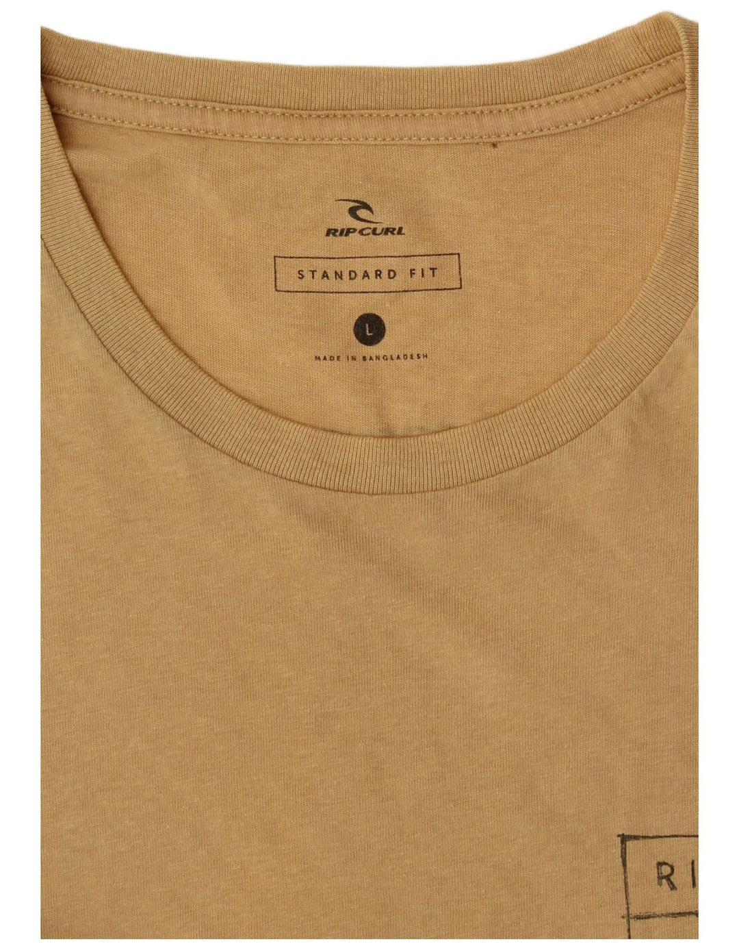 RIP CURL Mens Standard Fit Graphic T-Shirt Top Large Beige