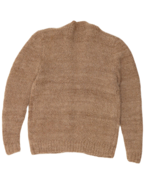 VINTAGE ženski otvoreni kardigan pulover UK 14 Large Beige