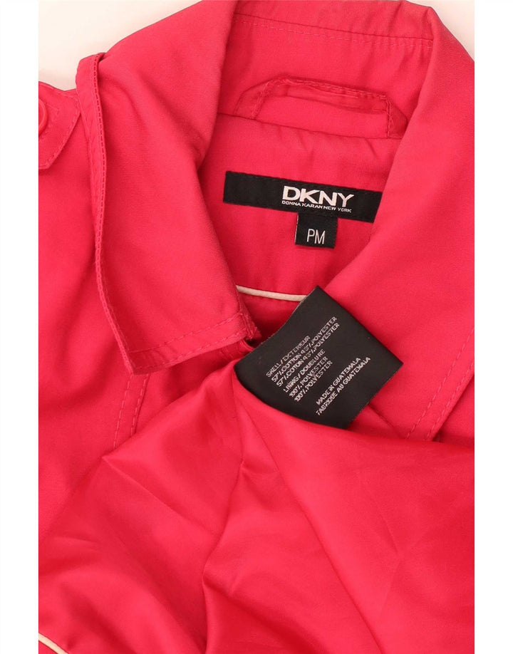 Dkny ženski trenč kaput UK 14 srednje ružičasti pamuk