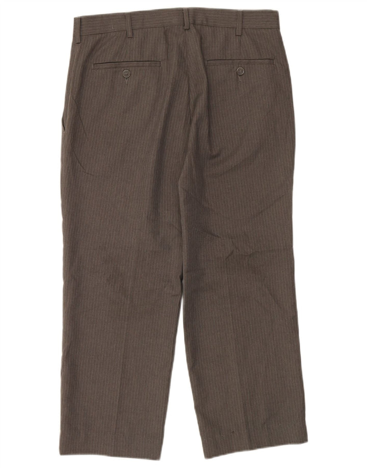 Farah muške kratke kratke hlače W32 L24 sivi poliester na pruge