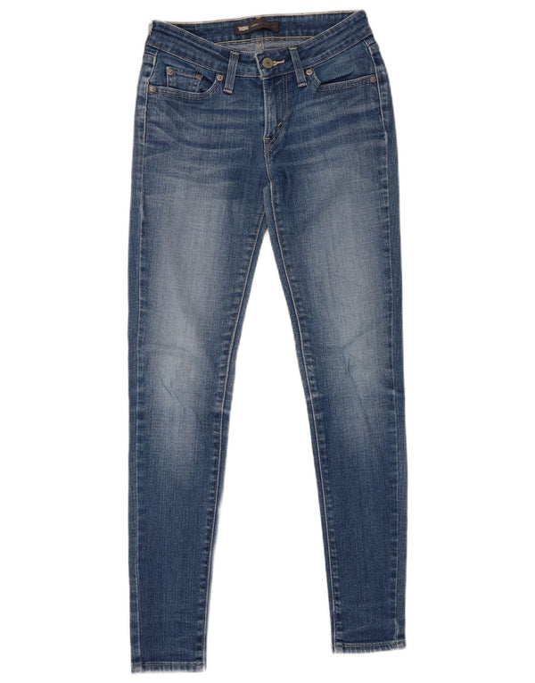 LEVI'S ženske uske traperice s tajicama W26 L29, crveni pamuk