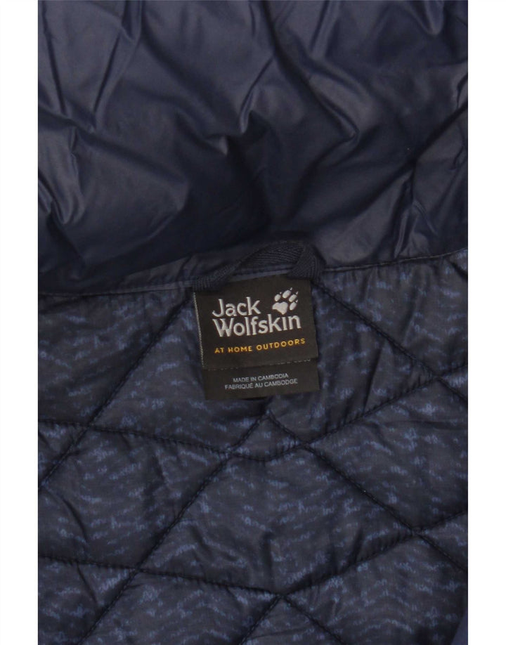 Jack Wolfskin ženska podstavljena jakna UK 8/10 mala tamnoplava najlonska