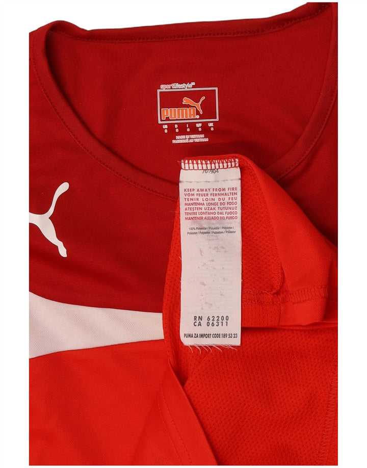 Puma muška majica kratkih rukava Mali crveni poliester u boji