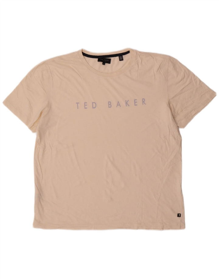 Ted Baker Muška grafička majica kratkih rukava, velika veličina 4, bijela