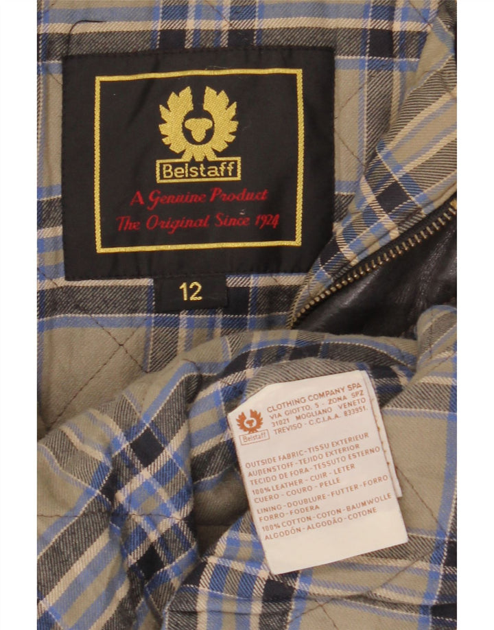Belstaff kožni kaput za dječake 11-12 godina, crna koža
