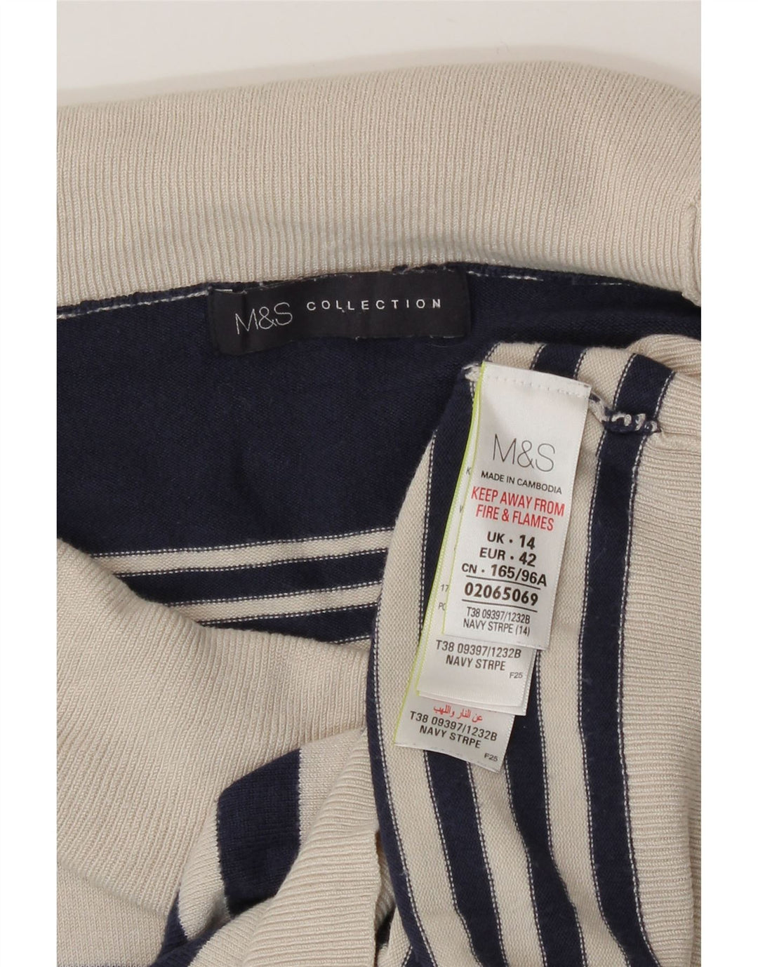Marks & Spencer ženski pulover s rol izrezom UK 14 Veliki tamnoplavi