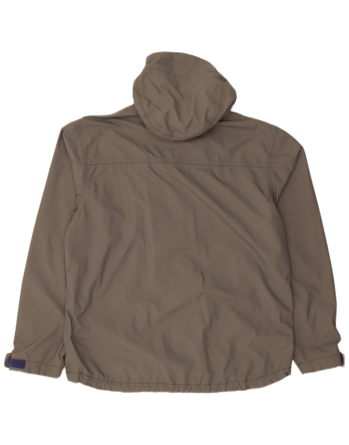 Fat Face Mens Hooded Rain Jacket UK 40 Large Grey Nylon