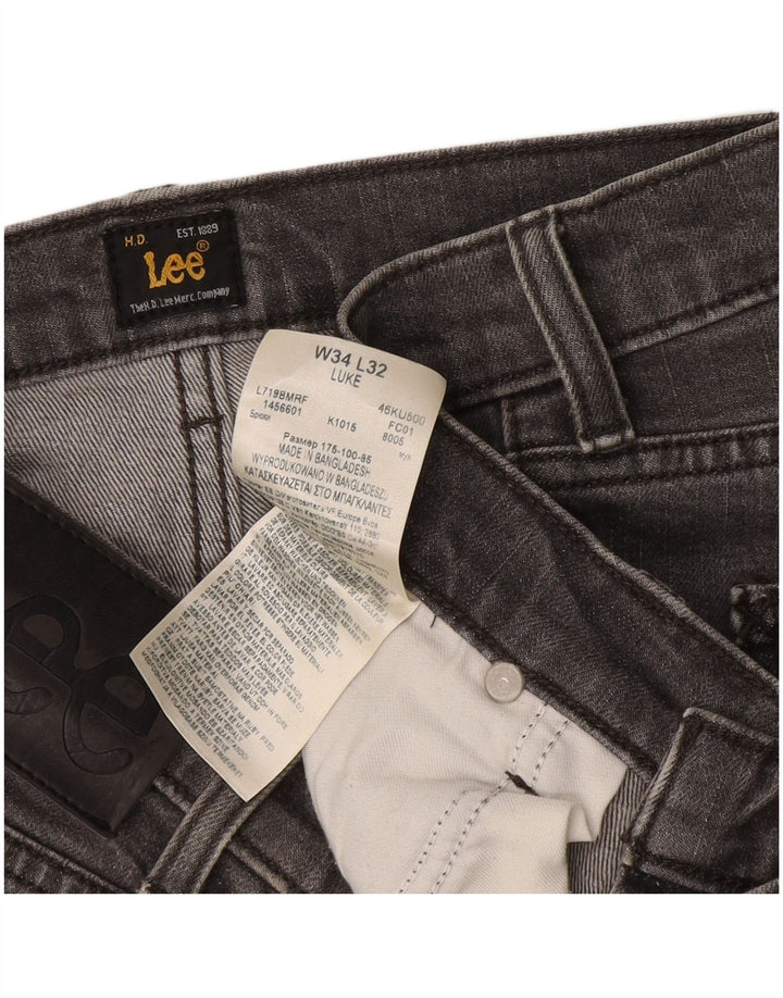 Lee Mens Luke Slim Jeans W34 L32 Sivi pamuk