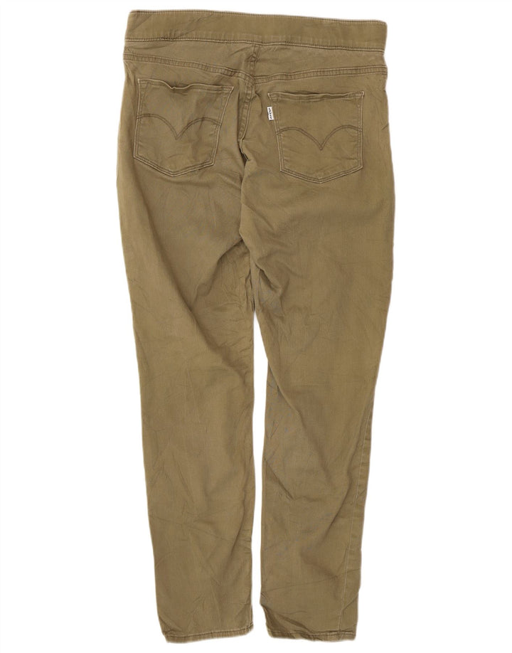 Levi's ženske sužene uske jegging traperice US 8 srednje W29 L30 kaki pamuk