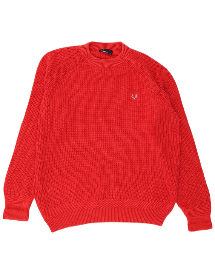 Fred Perry muški džemper s okruglim izrezom XL, crveni pamuk