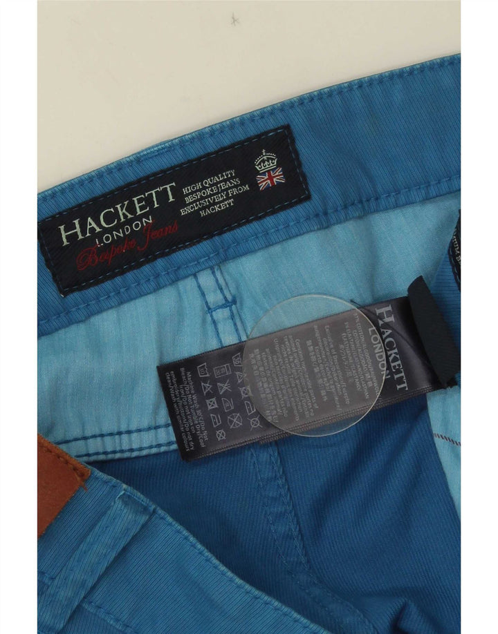 Hackett muške ravne ležerne hlače W44 L31 plavi pamuk