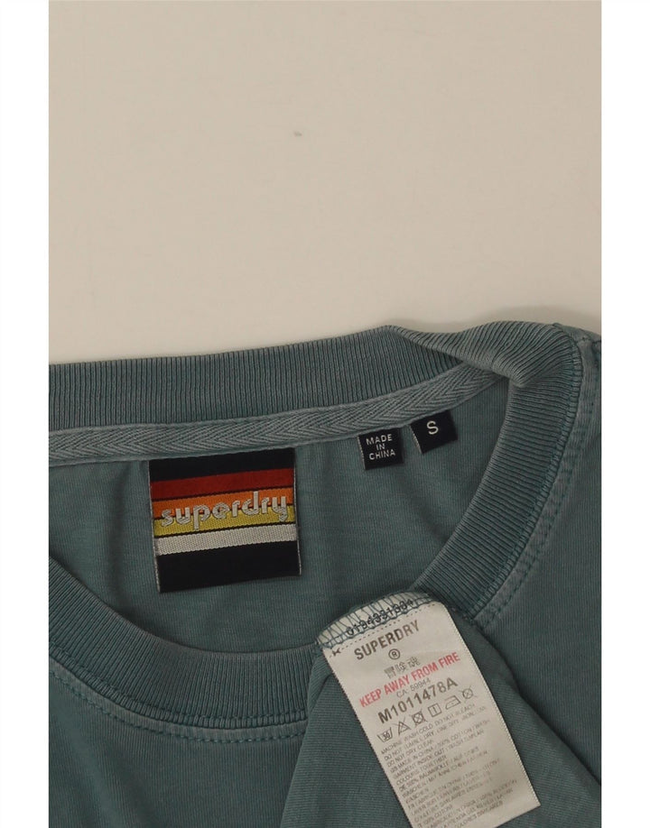 SUPERDRY muška majica kratkih rukava s grafičkim motivima, mali plavi pamuk