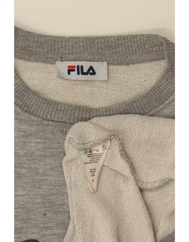 Fila muški džemper s grafičkim motivima, mali sivi flekasti pamuk