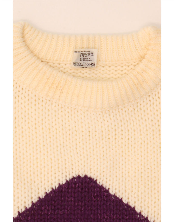 C&A ženski džemper s okruglim izrezom EU 40 Medium Off White Argyle/Diamond