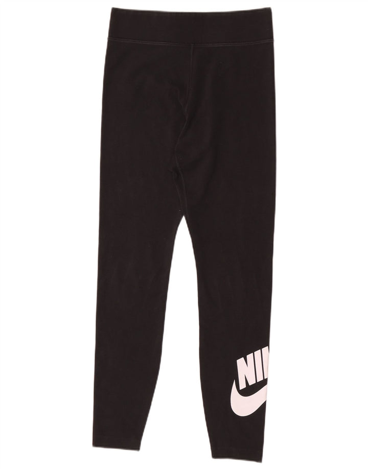 Nike ženske grafičke tajice UK 12 Srednje crni pamuk