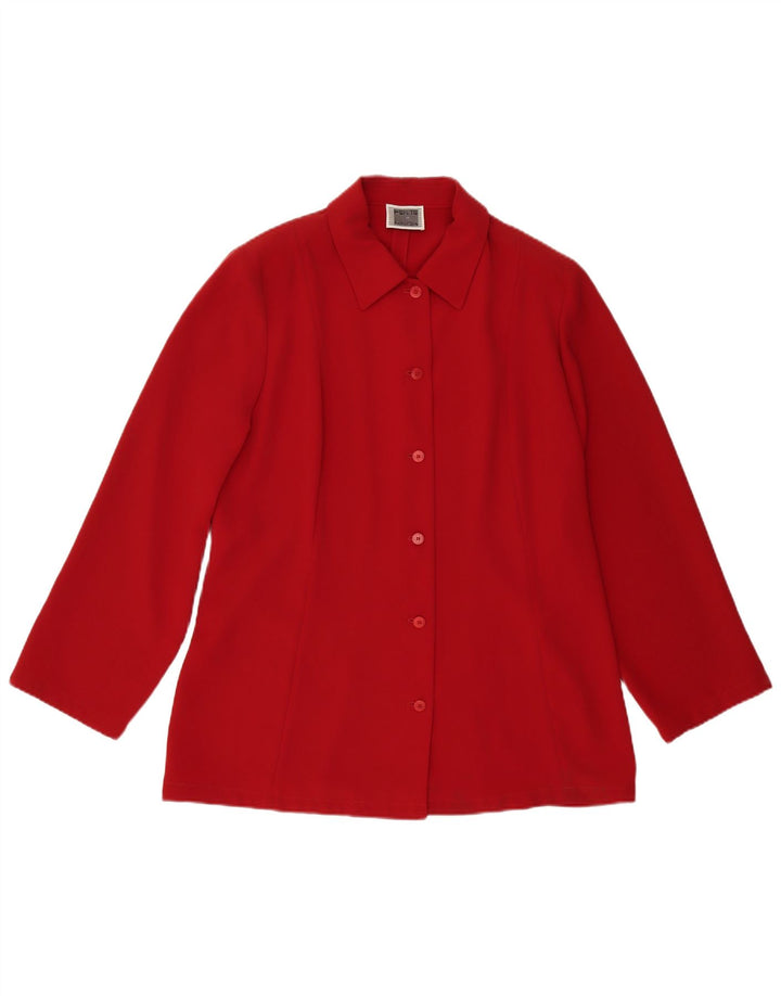 Perte by Krizia Ženska košulja bluza UK 16 Veliki crveni poliester