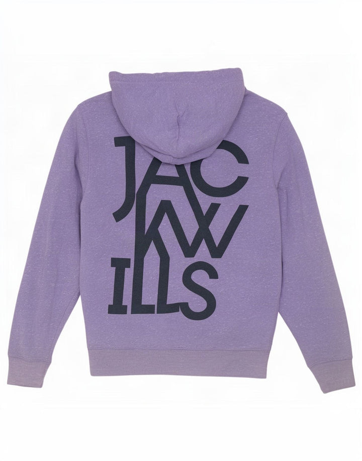 Jack Wills, muška pulover s kapuljačom s patentnim zatvaračem, srednji ljubičasti pjegavi poliester