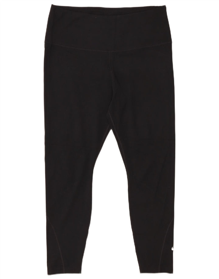 NIKE Ženske Dri Fit Crop Leggings UK 18 XL crni poliester