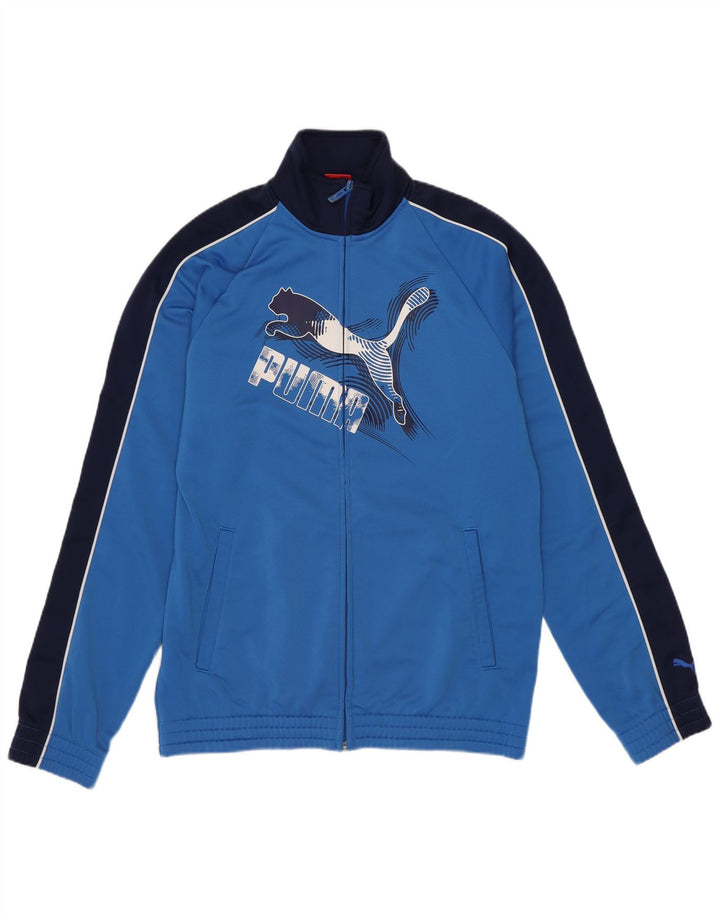 Gornja jakna trenirke Puma Boys Graphic 13-14 Years Blue Colourblock