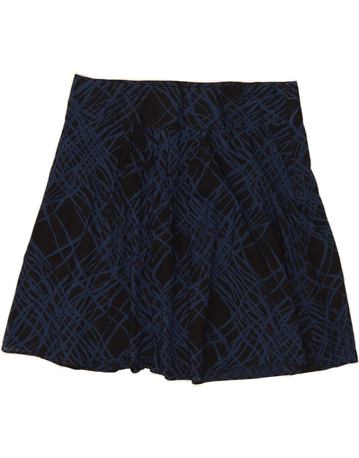 MOSSIMO Womens Abstract Pattern A-Line Skirt US 12 Large W34  Black Cotton Vintage Mossimo and Second-Hand Mossimo from Messina Hembry 