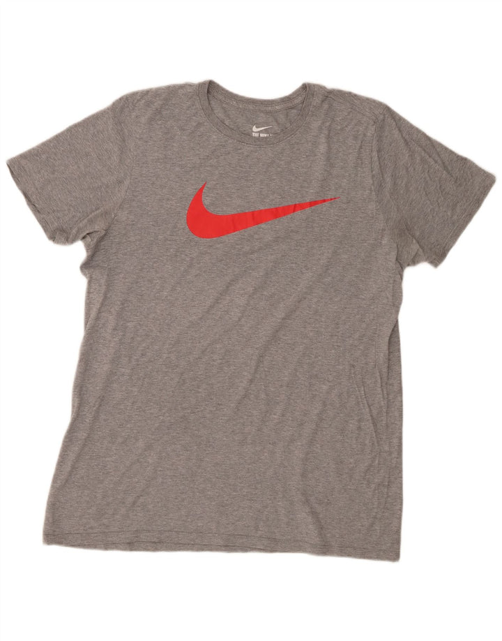 Velika siva muška majica kratkih rukava atletskog kroja s motivima Nike