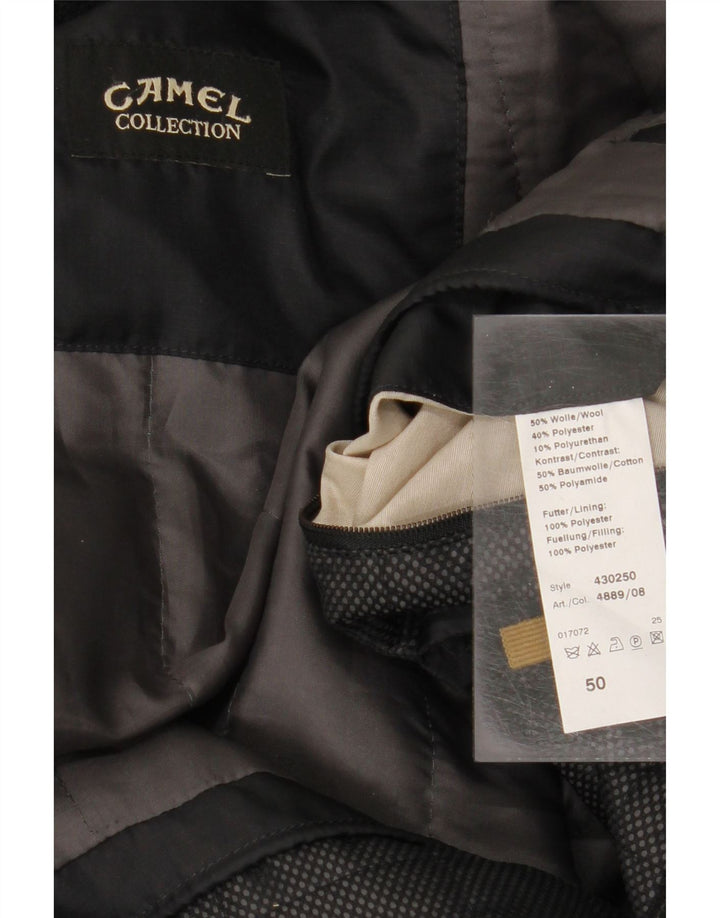 CAMEL Mens Bomber Jacket IT 50 Large Black Wool Vintage Camel and Second-Hand Camel from Messina Hembry 