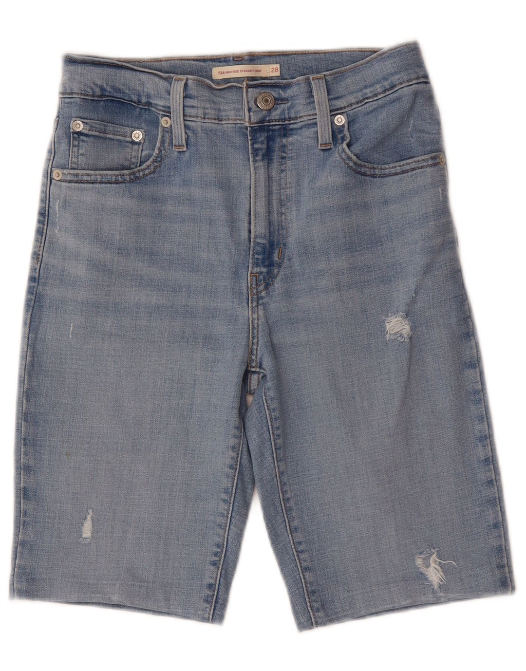 Levi's ženske traper kratke hlače visokog struka W28 srednje plavi pamuk
