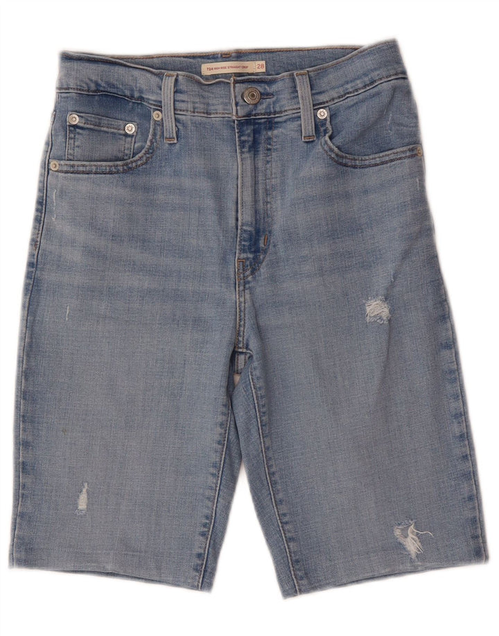 Levi's ženske traper kratke hlače visokog struka W28 srednje plavi pamuk