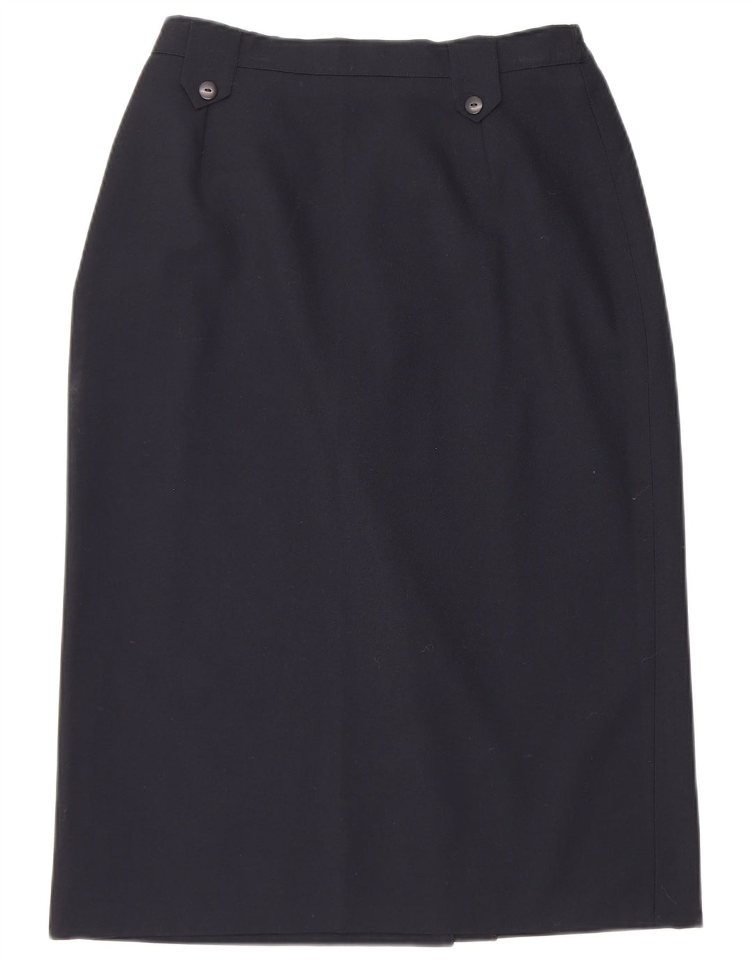 VINTAGE Womens Pencil Skirt UK 12 Medium W28  Navy Blue Polyester